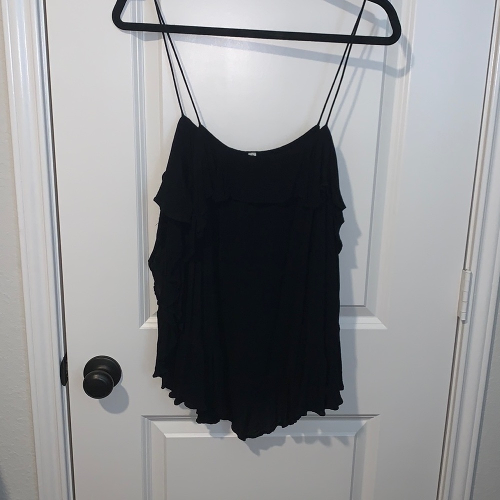 Free people intimately ruffled spaghetti strap top